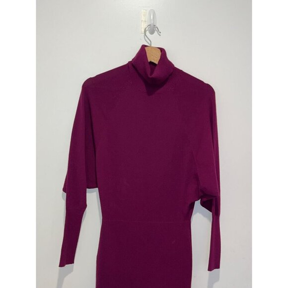 A.L.C. Caren Mini Dress in Deep Orchid Dolman Turtleneck Women Size M ($425) - Picture 3 of 10